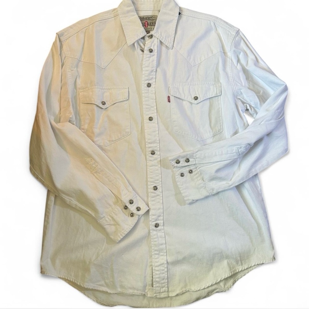 Levi's White Denim Western Shirt